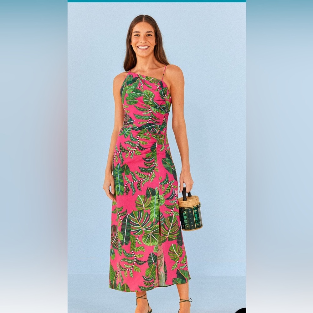 FARM RIO TROPICAL MIDI DRESS